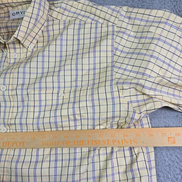 Orvis Button Front Shirt Lot of 2 Men's XL Green & Yellow Plaid Casual As Is - Picture 12 of 15